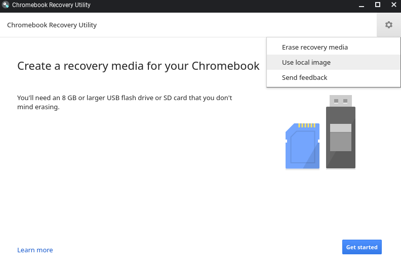 Chromebook Recovery Utility Screenshot